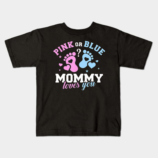 Gender reveal mommy mom Kids T-Shirt by Eduardo